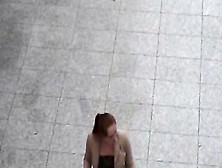 Redhead Chick Has Sex On The Stairs Of A Shopping Mall