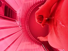 Having Fun In Public Danish Solarium - Jerk And Cum