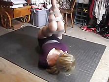 Busty Blond Milf Gets Taped Onthe Floor