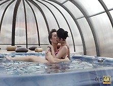 Old4K. Fucking A Hot Young Lady In Jacuzzi