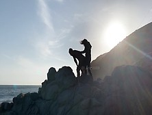 Quick Peggin' On Rocks At The Beach.  People Were Watching In The Distance So We Had To Be Quick