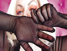 Asmr: Mesh Gloves (No Talking) Hot Milf Slowly Sfw Video By Arya Grander