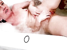 Alluring Mom Strawberry Blonde Milf Plays With Her Hairy Snatch In The Bath