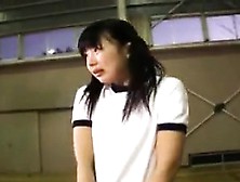 Pigtailed Asian Schoolgirl Works Her Lips And Hands On A Lo