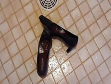 Piss In Wifes High Heels