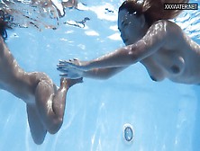 Hot Pornstars Irina And Angelica Swimming Together