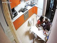 The Hottest Amateur Pair Has Quick Hard Action After Dinner In The Kitchen