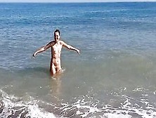 Unusual Peeing At Nudist Beach N2 # Enjoy With Me A New Outdoors Nudist Beach