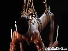 Fit Jock Tool Boy Bondaged And Poured With Hot Candle Wax