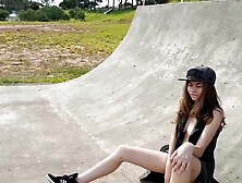 Sex Vibrator In Public Skate Park