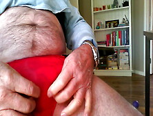 Soft Cock In Red Panties