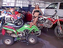 Atv Riding Girl Lets Mechaincs Put Their Tools Inside Her