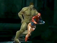 Big Muscular Hulk Gets To Fuck Spider Man In His Tight Ass