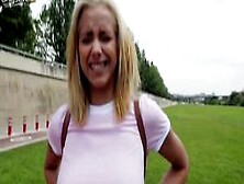 Shy And Cute Teen Gives Her Head In The Park And Gets Fucked For Cash