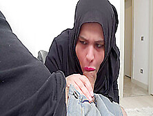 No,  Im Not Scared If Someone Sees Me Flash Dick. Jerking Off In Front Of Hijab Woman