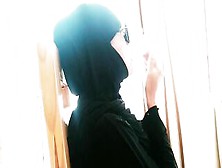 Cutie Arab Fiance Inside Hijab Smoking With Satisfaction
