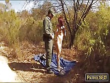 Amateur Redhead Babe Gets Pounded By Border Patrol Officer