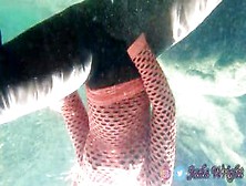 Jamaican Nymph Finger Screws Her Butt And Cunt Underwater - Anal Masturbation - Double Penetration