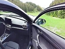 Hand Job While Driving - Outside Screwed And Cum On Monster Butt