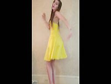 Dance & Strip From Yellow Dress And Heels To Bad Idea By Ariana Grande