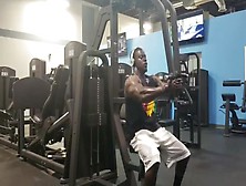 Strong Muscular Man Training