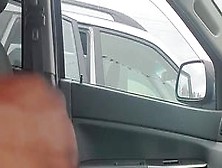 Cock Flashing From Car In Parking Lot