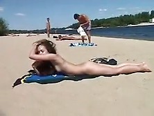 Slim Teen With Perky Tits Naked At The Beach