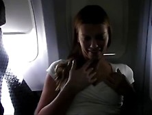 Girl Is Fingering While Flying