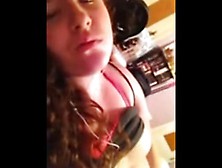 College Girl Cums On Skype
