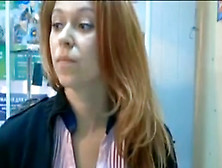 Russian Cam Girl At Work Masturbating