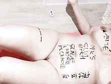 Degradation Body Writing Hoe Kiki Vee Has Dildo Orgasm