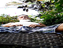 Jerking In The Backyard Wearing A Wifebeater And Shorts