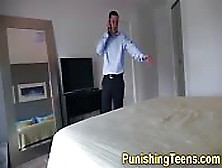 Teen Harshly Spanked With Book