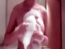 Japanese Girl Plays With Big Boobs In The Bath