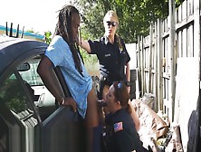 Black Patrol - Cougar Cops Maggie Green And Joslyn Bust A Rastafarian