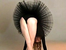 Flawless Beauty Ballerina Annett A With A Flexible Magnificent Female Body Poses For Me In A Black Stage Costume.  P-1(6)