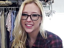 Blonde In Glasses Groaning In The Excitation As Gets Screwed