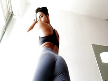 My Humongous Meaty Butt In Yoga Pants.  Please Blow It All - Homemade Teeny