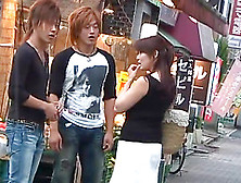 Japanese Woman Offers Her Amazing Body To A Couple Of Men