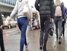 Mature Woman With Massive Ass At Rainy Day