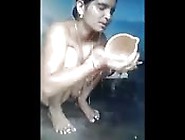 Cute Petite Indian Bathing Herself
