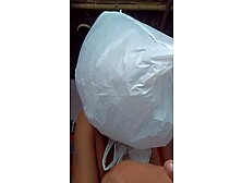 Hot Girl Breathplay With Plastic Bag