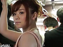 Petite Japanese Girl Jerks,  Sucks And Fucks A Guy On A Public Train - Hd