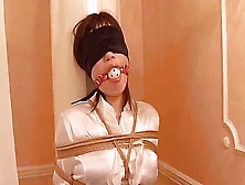 Asian Standing,  Gagged & Vibed