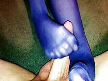 Amateur Turf Job #76 Blue Nylon Tights - Ballbusting,  Crushing And