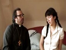Naughty Coed Is Nailed By Priest