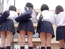Horny Japanese Chick Iku Natsumi,  Arina Sakita,  Karen Haruki, Saori Maeda In Exotic College,  Upskirts Jav Clip