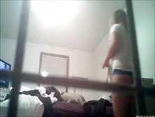 Real Hidden Cam! Kasey Walking Around In Panties Before Bed