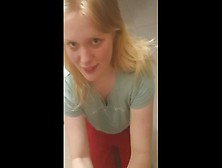 Blond Teen Face Fucked On Knees In Bedroom