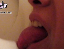 Whore Cleaning Toilet With Tongue